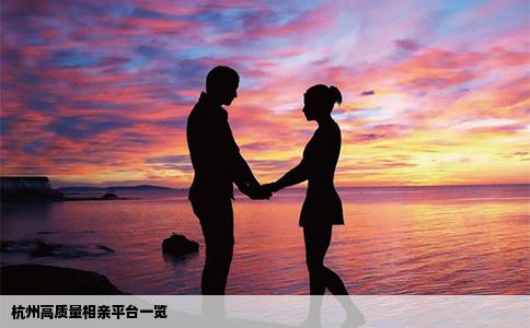 杭州高质量相亲平台一览