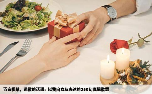 百言相献，道歉的话语：以我向女友表达的250句真挚歉意